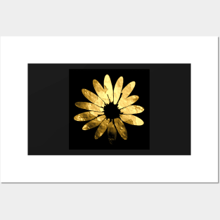 Golden flower Posters and Art